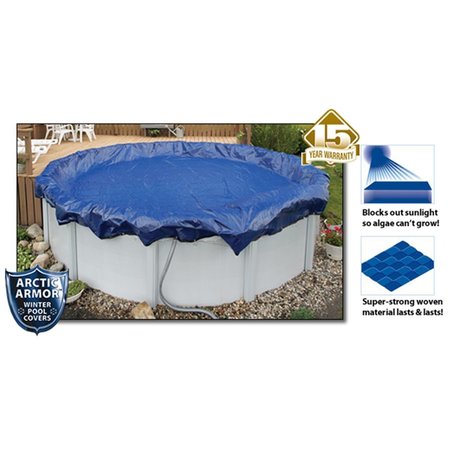 ARCTIC ARMOR 15 Year 18&apos; Round Above Ground Swimming Pool Winter Covers AR478300